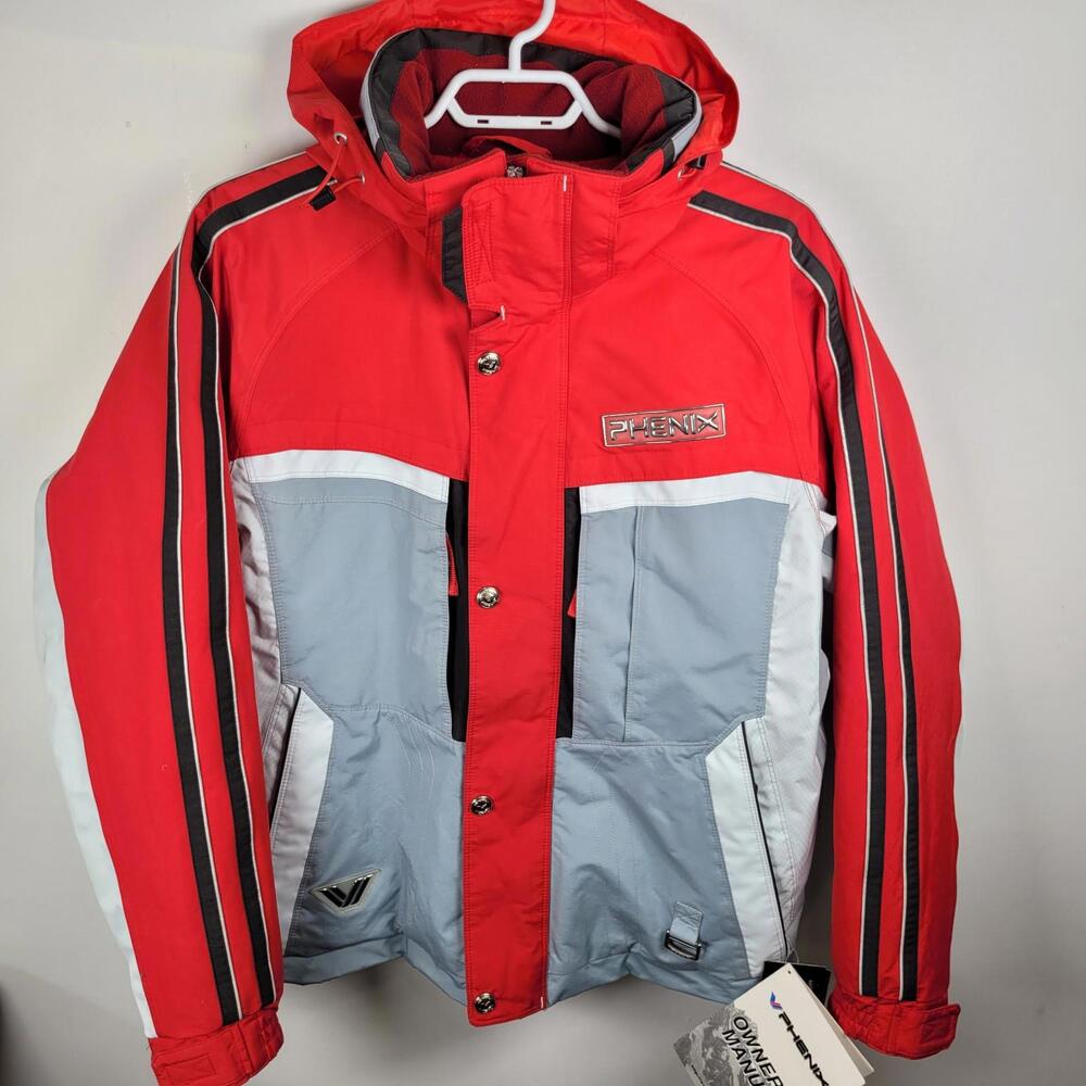 Men's Vintage Phenix Ski Wear Jacket Size Medium Insulated Winter Red White NWT